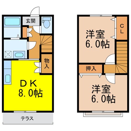 メゾネット雅の物件間取画像